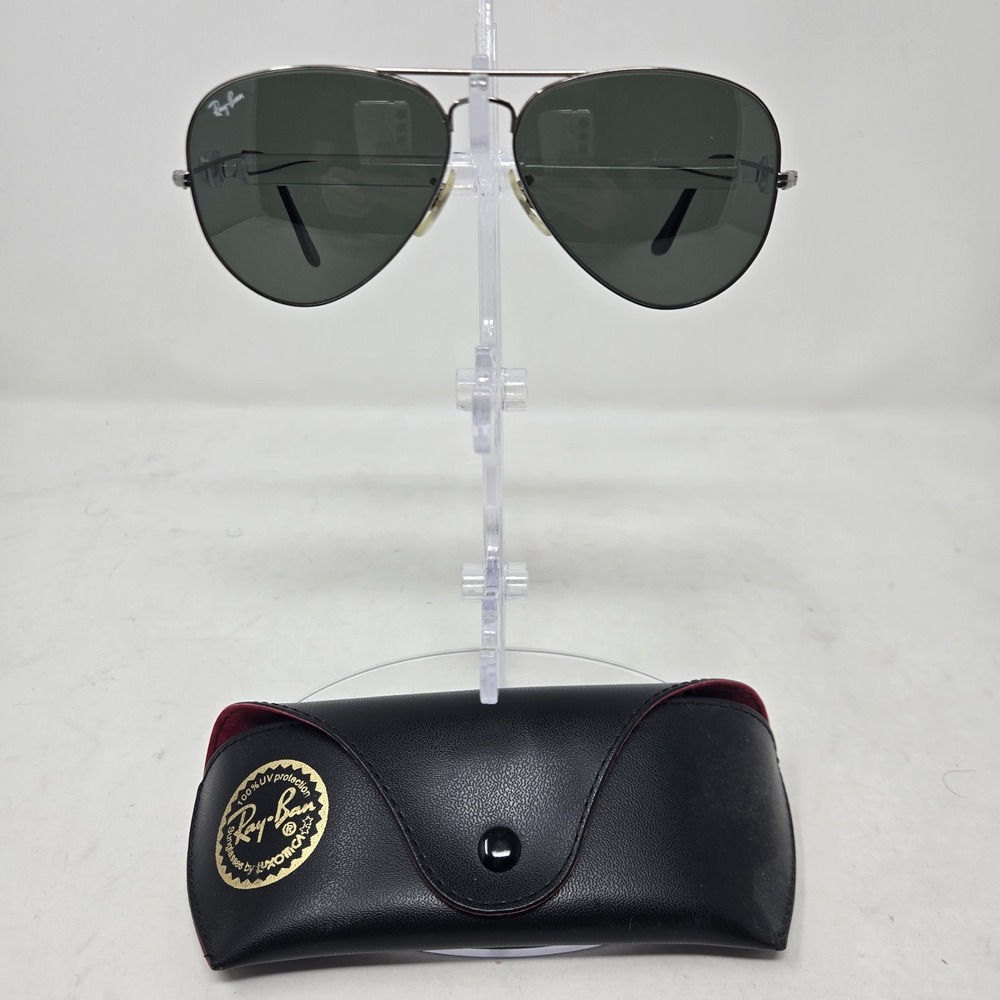 Bausch & Lomb Ray-Ban Aviator 58-14 BL Vintage Silver Sunglasses Brown USA Made